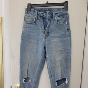 Wild Fable Distressed Light Blue Straight Leg Jeans